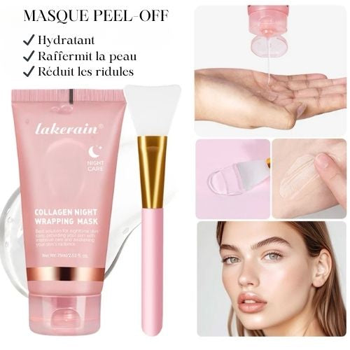 Masque de Nuit Enveloppant au Collagène – Soin Repulpant & Régénérant