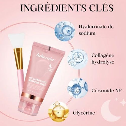 Masque de Nuit Enveloppant au Collagène – Soin Repulpant & Régénérant