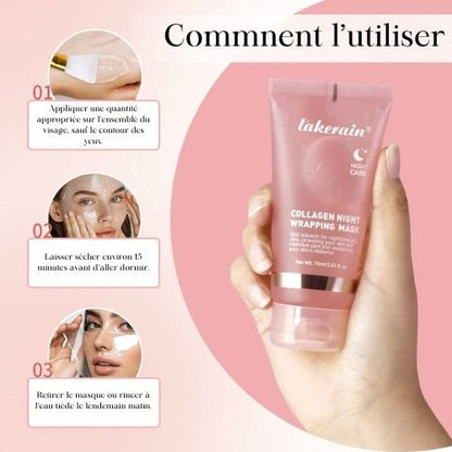 Masque de Nuit Enveloppant au Collagène – Soin Repulpant & Régénérant