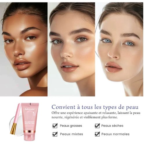 Masque de Nuit Enveloppant au Collagène – Soin Repulpant & Régénérant