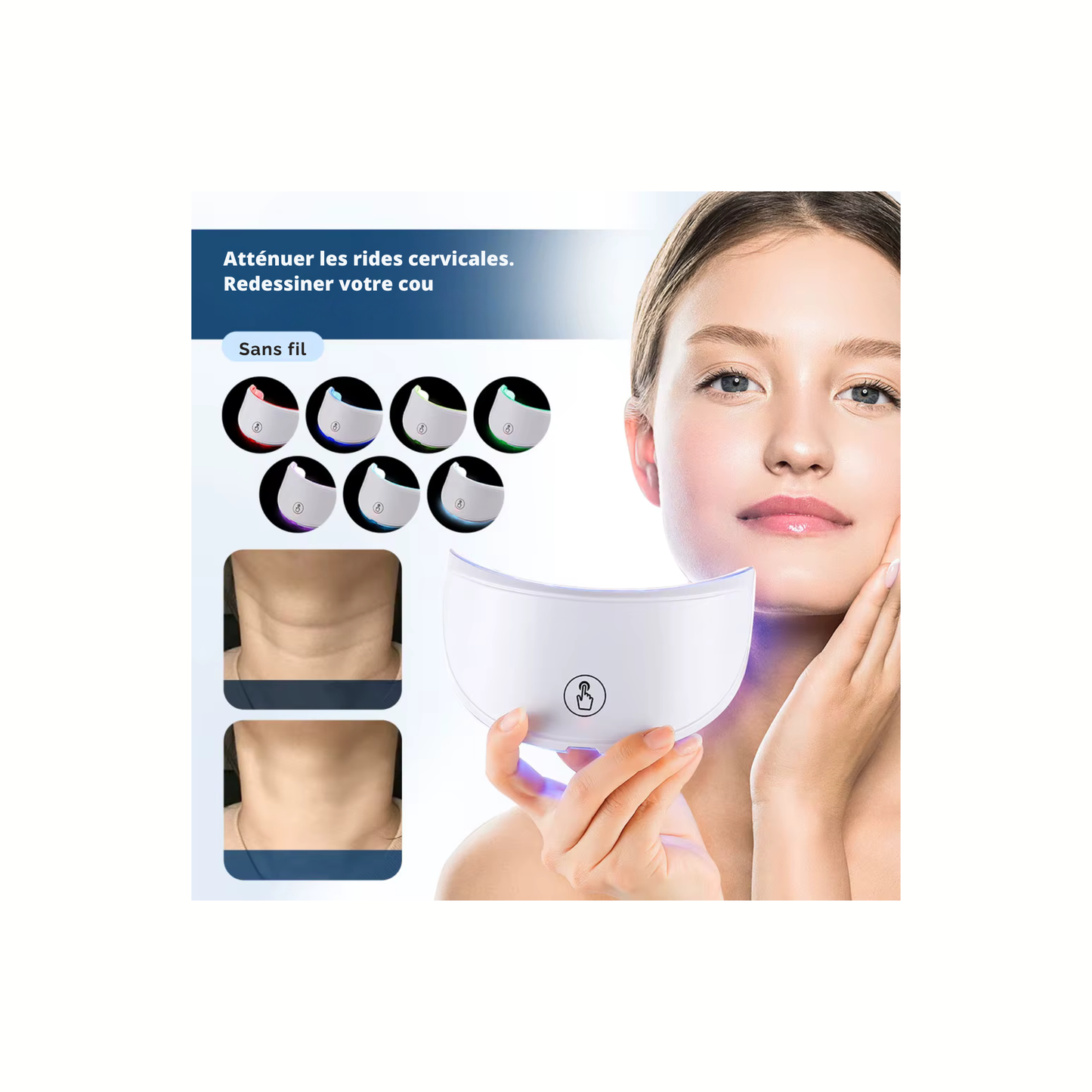 Masque cou  LED Anti-âge